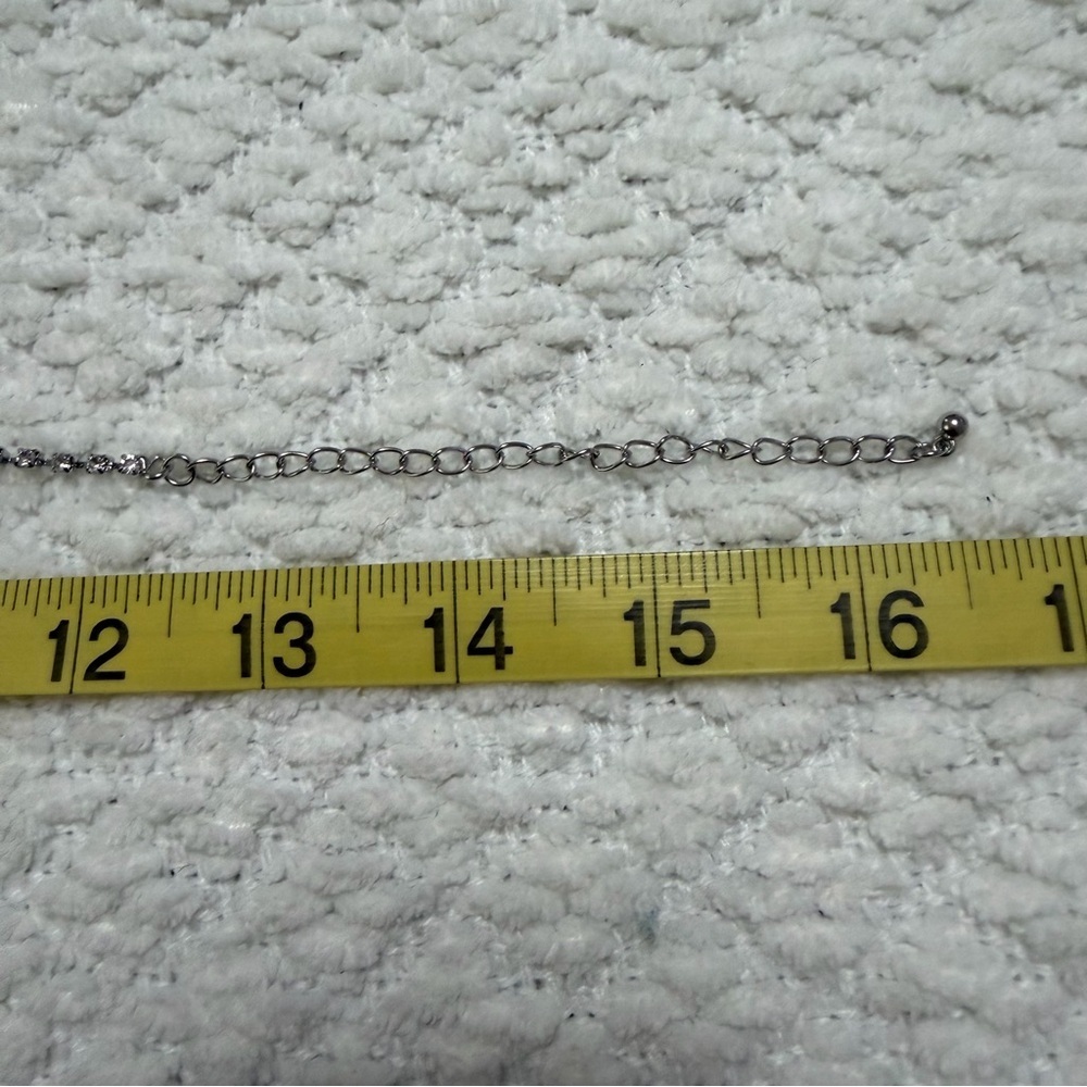 Butterfly Silver Toned Rhinestones Choker - Picture 8 of 9